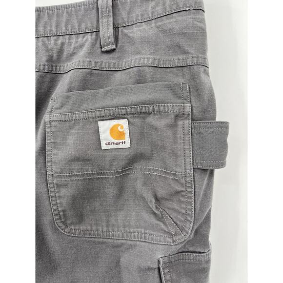 Carhartt Cargo Shorts Mens 40 Gray Carpenter Rip Stop Force Work Relaxed - Picture 8 of 12